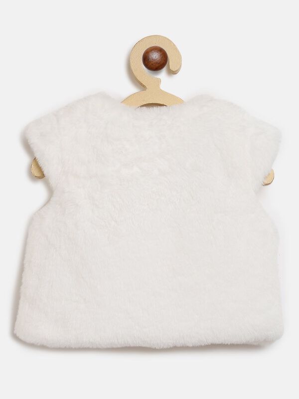 Faux Fur Sleeveless Jacket - Pink image number 1